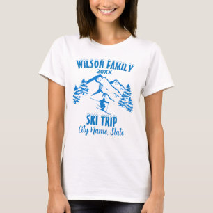 Customized Family Ski Trip  Men's Basic T-Shirt