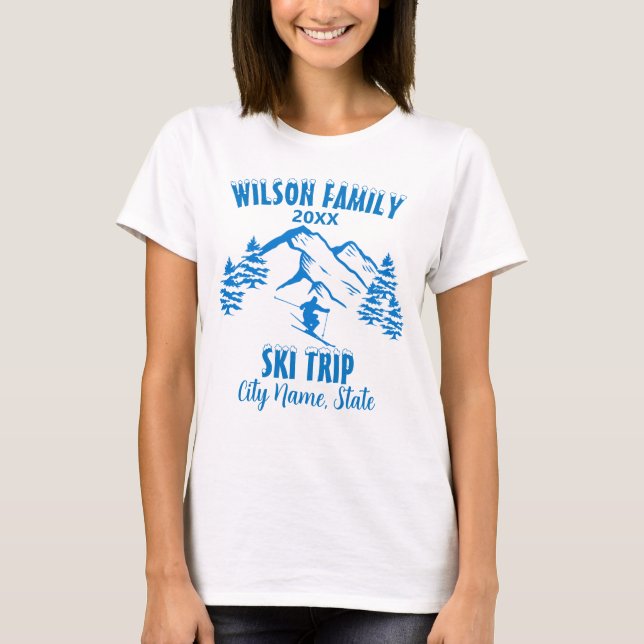 Customized Family Ski Trip  Men's Basic T-Shirt (Front)