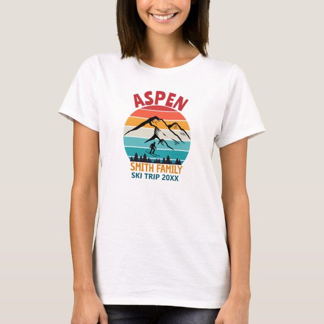 Customized Family Ski Trip Men's Basic T-Shirt (Front)