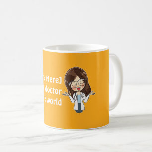 Customized Female Doctor Best Dr in world Coffee Mug