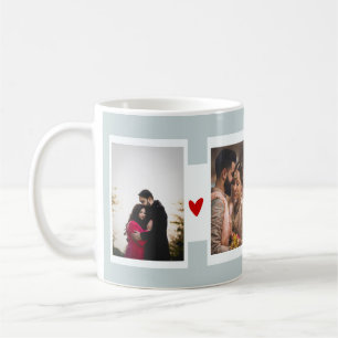 Customized Four Photos Collage Mug  Valentines Day