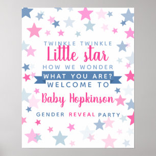 customized Gender reveal party sign boy or girl