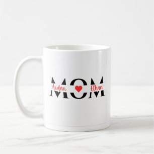 customized gift mom kids names parent personalized coffee mug