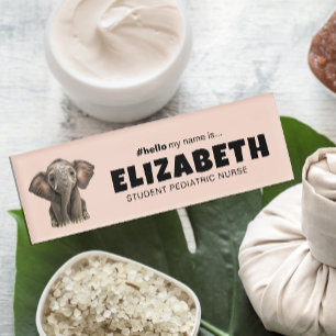 Customized Hello My Name Is Elephant Magnetic Name Name Tag