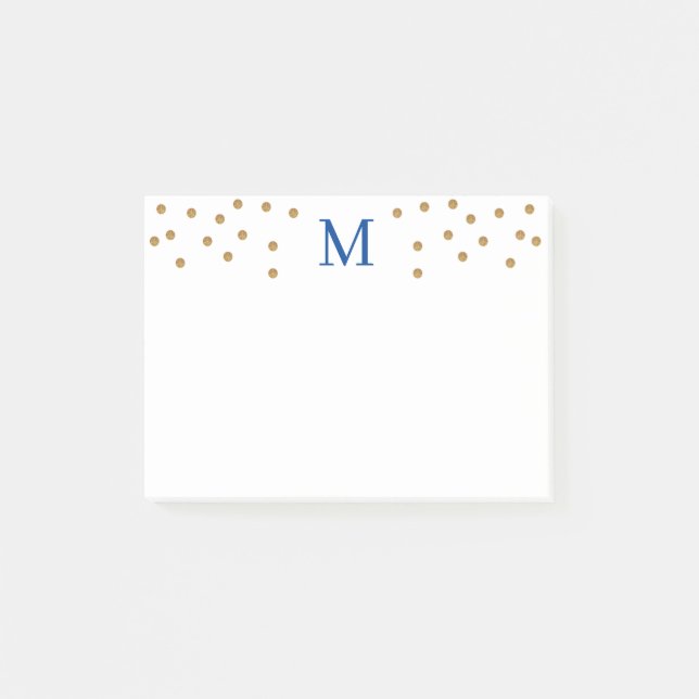 CUSTOMIZED INITIAL WITH SPRINKLES Post-it notes (Front)