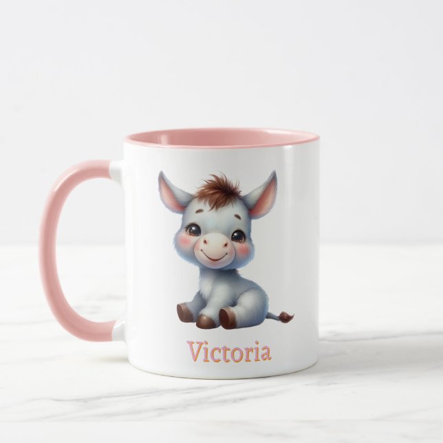 Customized Kids' Mug with Animal Design (Left)