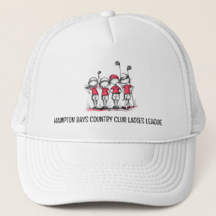 Customized Ladies Golf League RED Hat - Club Name