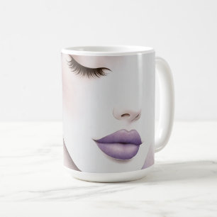Customized Lavender Purple Woman Elegant Beauty Coffee Mug