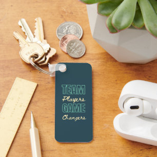 Customized Logo Inspirational Team Player Office Key Ring