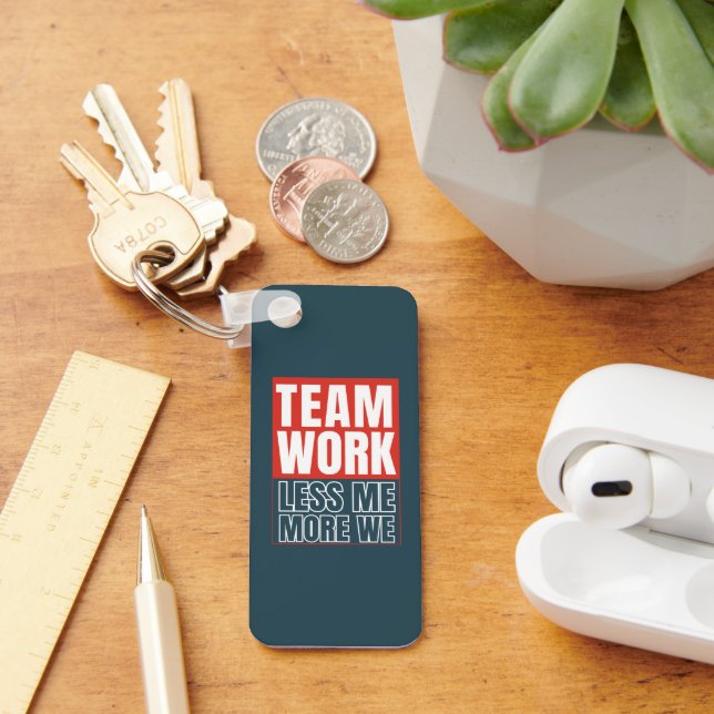 Customized Logo Inspirational Teamwork Business Key Ring (Desk)