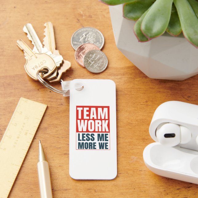 Customized Logo Inspirational Teamwork Business Key Ring (Desk)