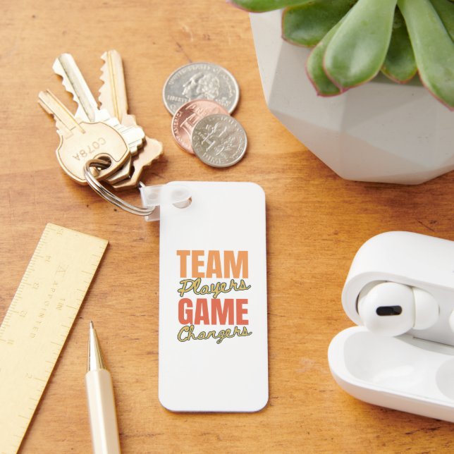 Customized Logo Motivational Team Player Office Key Ring (Desk)