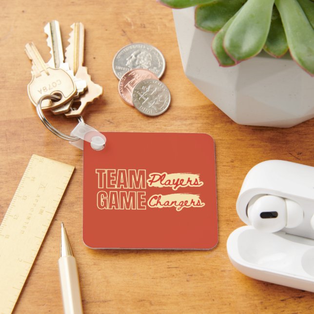 Customized Logo Motivational Team Player Office Key Ring (Desk)