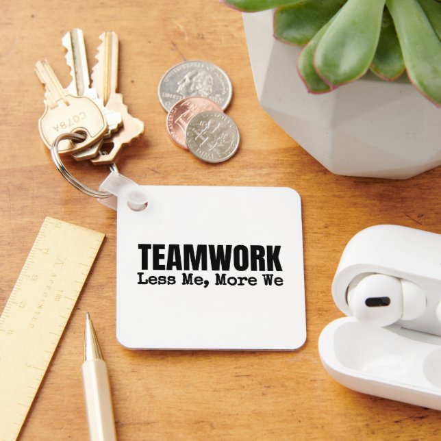 Customized Logo Motivational Teamwork Business Key Ring (Desk)