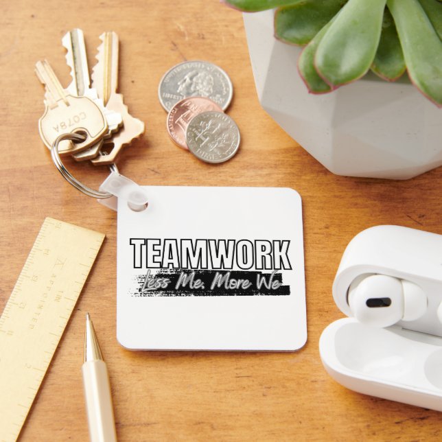 Customized Logo Motivational Teamwork Business Key Ring (Desk)