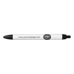 Customized Logo Text  Promotional Black Ink Pen
