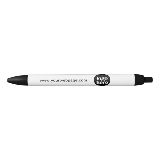 Customized Logo Text  Promotional Black Ink Pen (Front)