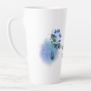 Customized, March,  Aquamarine Serenity Latte Mug