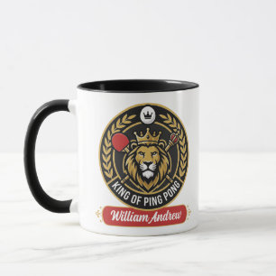 Customized Modern king Of Ping Pong Name Mug