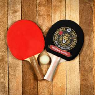 Customized Modern king Of Ping Pong Player Name Paddle