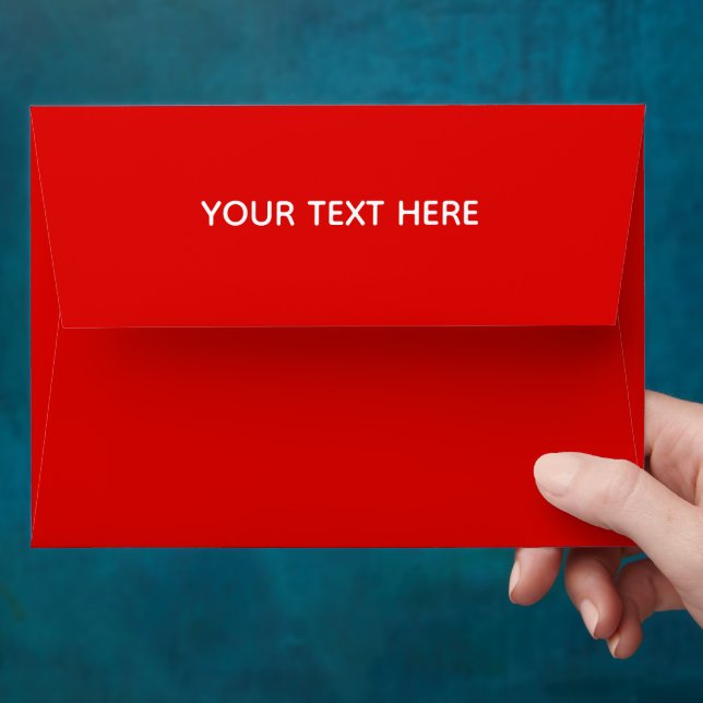 Customized Modern Stylish Minimal Wedding Red  Envelope (Hand)