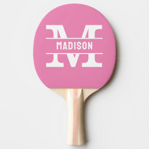 Customized Monogram Initial Name  Ping Pong Paddle