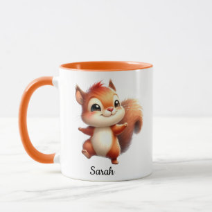 Customized mug with kawaii squirrel 