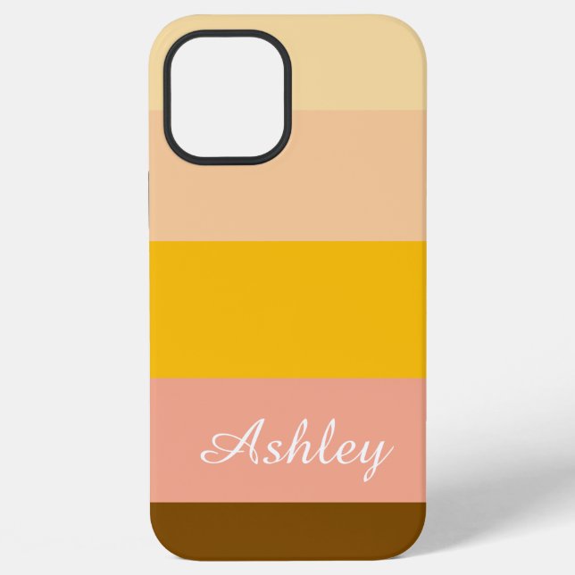 Customized Name Colourful Stylish Modern Elegant  iPhone Case (Back)