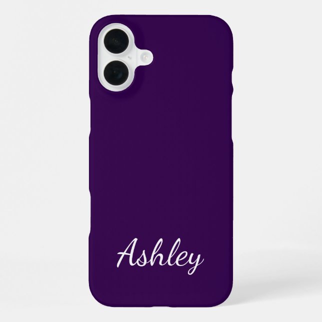 Customized Name Stylish Modern Elegant Minimalist  iPhone Case (Back)