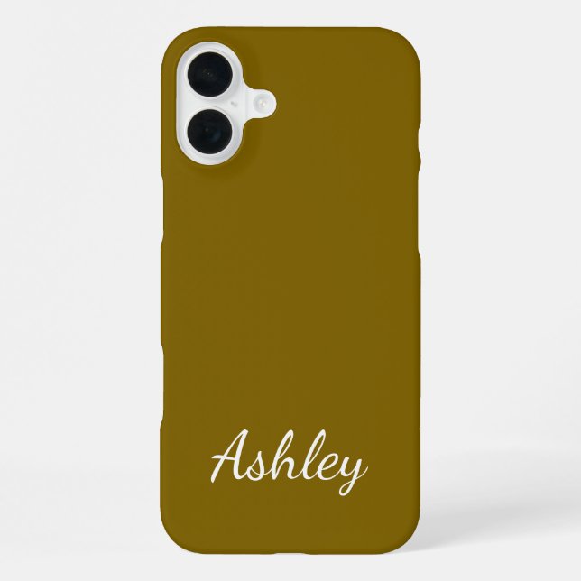 Customized Name Stylish Modern Elegant Minimalist  iPhone Case (Back)