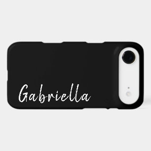 Customized Name Stylish Modern Minimal Black Color