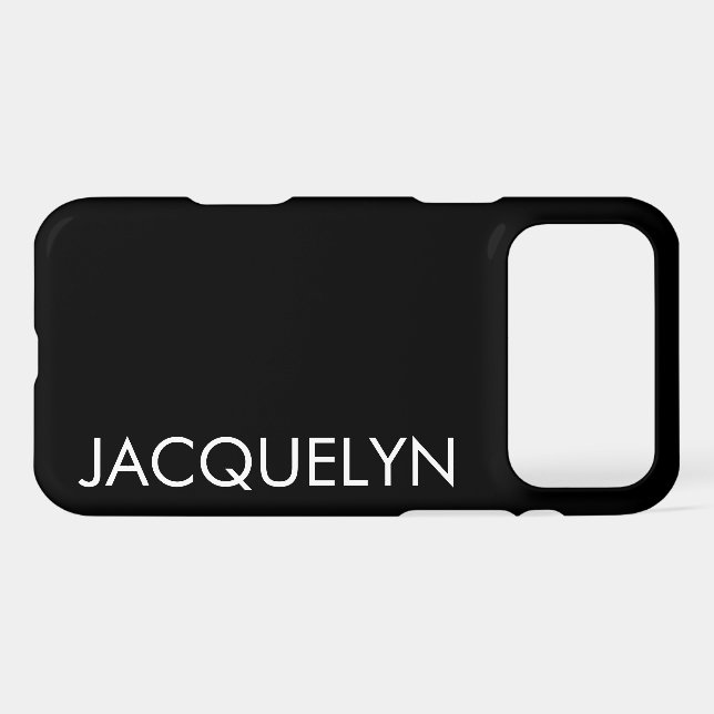 Customized Name Stylish Modern Minimal Monogram  (Back Horizontal)