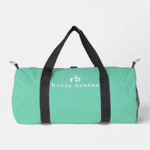 Customized Name Stylish Modern Minimal Travel Gym Duffle Bag