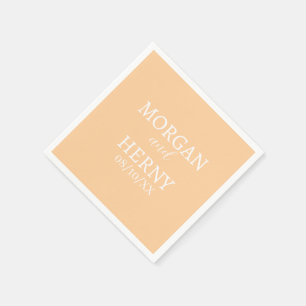 CUSTOMIZED NAME STYLISH MODERN PINK WEDDING  NAPKIN