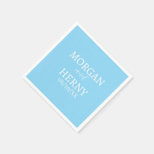 CUSTOMIZED NAME STYLISH MODERN PINK WEDDING  NAPKIN