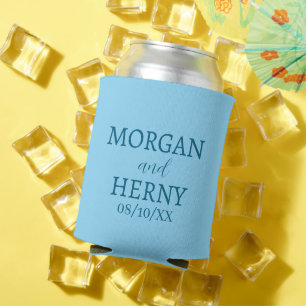CUSTOMIZED NAME STYLISH MODERN WEDDING CAN COOLER