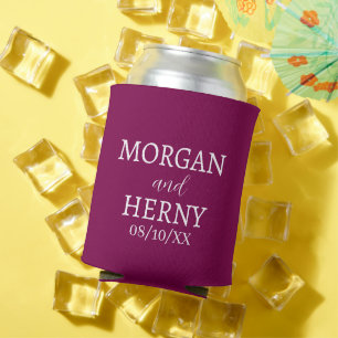 CUSTOMIZED NAME STYLISH MODERN WEDDING CAN COOLER