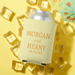 CUSTOMIZED NAME STYLISH MODERN WEDDING CAN COOLER