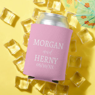 CUSTOMIZED NAME STYLISH MODERN WEDDING CAN COOLER