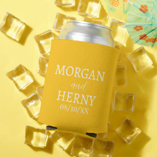 CUSTOMIZED NAME STYLISH MODERN WEDDING CAN COOLER