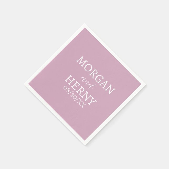 CUSTOMIZED NAME STYLISH MODERN  WEDDING  NAPKIN (Corner)