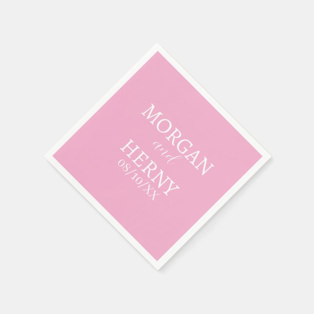 CUSTOMIZED NAME STYLISH MODERN WEDDING  NAPKIN (Corner)