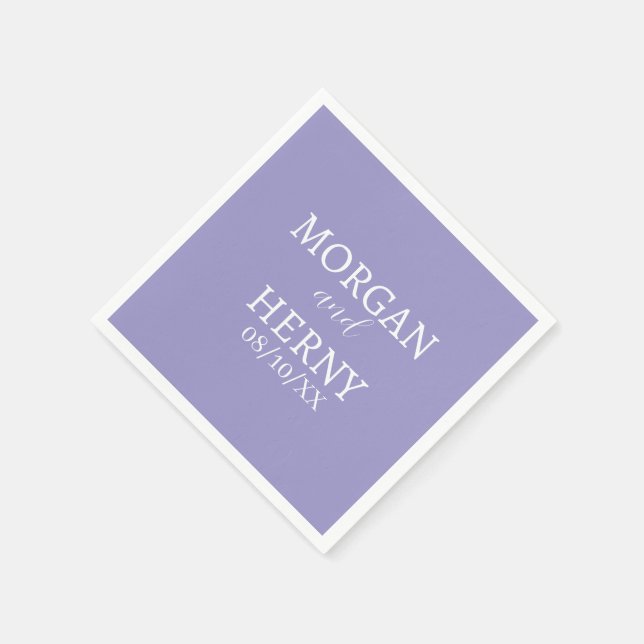 CUSTOMIZED NAME STYLISH MODERN  WEDDING  NAPKIN (Corner)