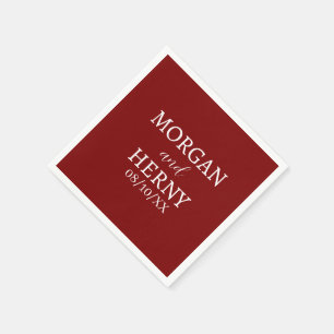 CUSTOMIZED NAME STYLISH MODERN WEDDING NAPKIN