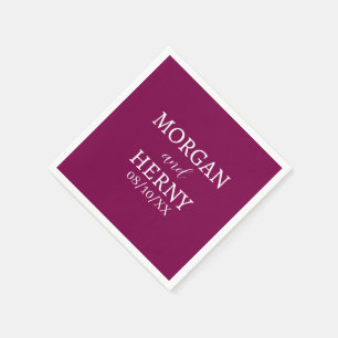 CUSTOMIZED NAME STYLISH MODERN WEDDING NAPKIN