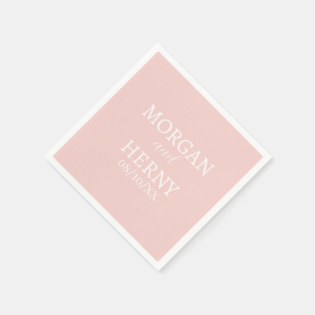 CUSTOMIZED NAME STYLISH MODERN  WEDDING  NAPKIN (Corner)
