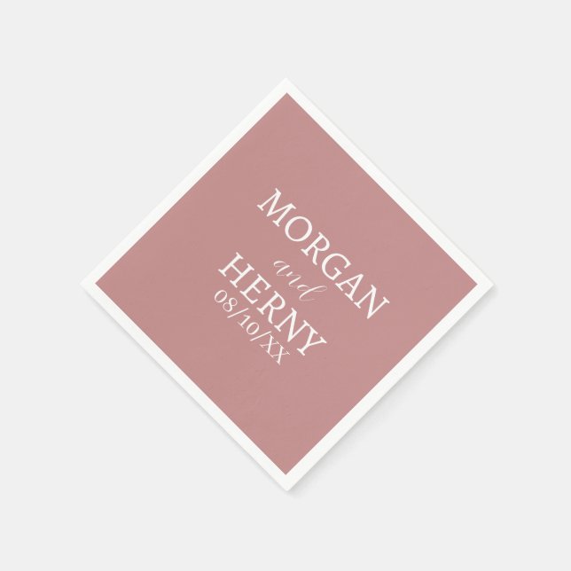 CUSTOMIZED NAME STYLISH MODERN  WEDDING  NAPKIN (Corner)