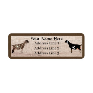 Customized Nubian Dairy Goat Address Label Return Address Label