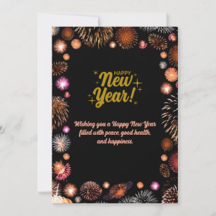 Customized & Personalized Happy New Year Greeting  Holiday Card