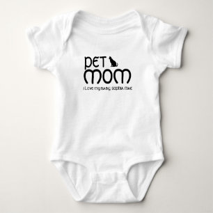 Customized Pet Lover Cat Mom Mother's Day Baby Bodysuit